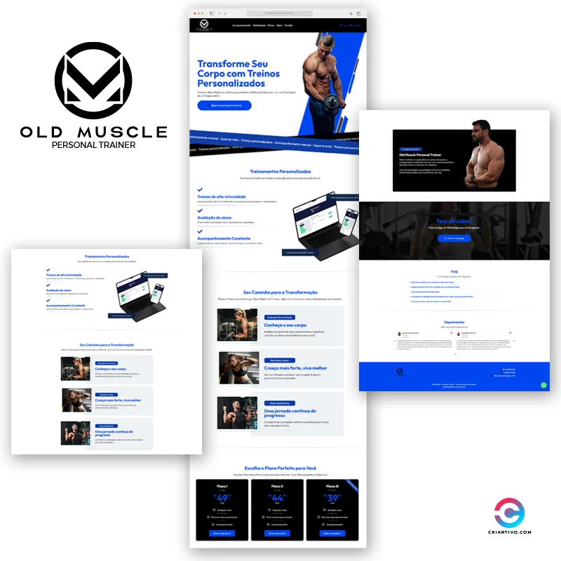 Site One Page + Desenvolvimento de Logotipo